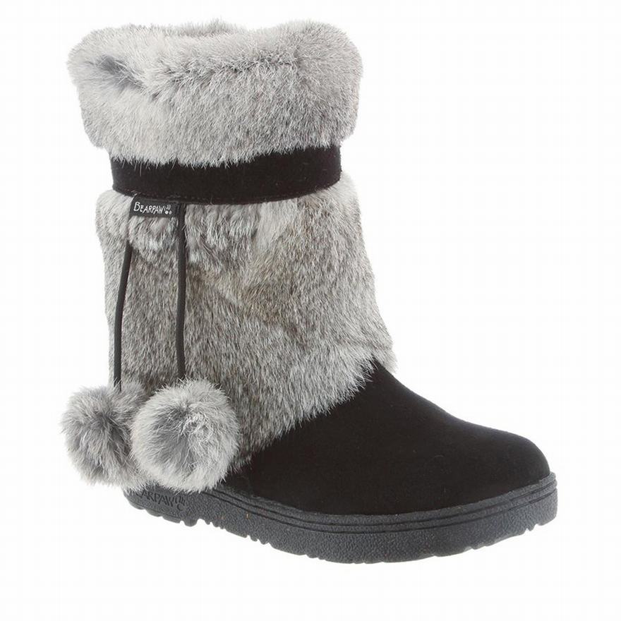 Bearpaw Tama Ankle Boots UK - Women's Boots Black ||SGAWFJ-823||